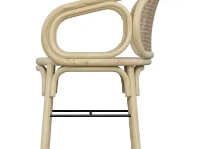 3d contour dining armchair 3d model Low-poly 3D model