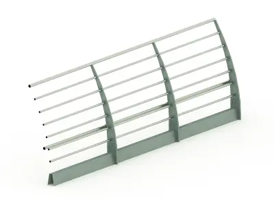 metal bridge fence  3D model