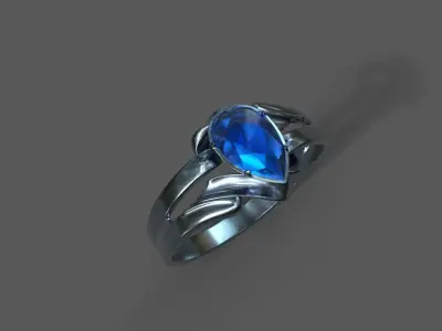High-Quality 3D Ring Model Low-poly 3D model 28