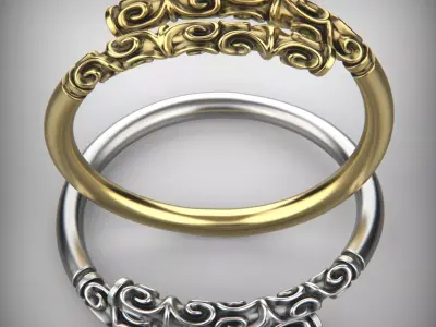 Patterned bangle 1 3D print model