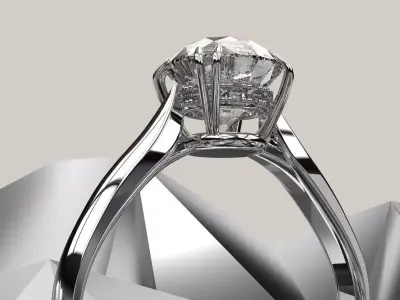 solitaire ring  Free 3D print model