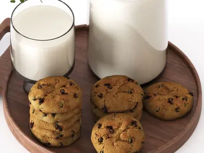 Food and drinks set 02 3D model