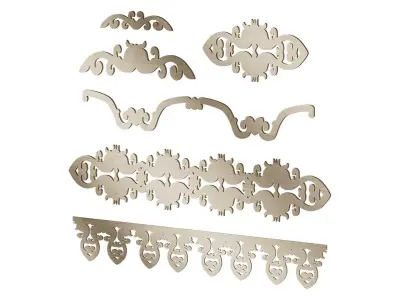 Set of decorative elements 3D model