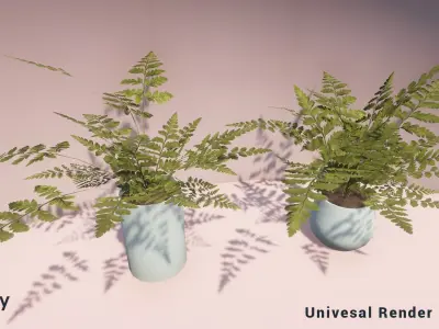 Indoor Plants Unity Asset Low-poly 3D model