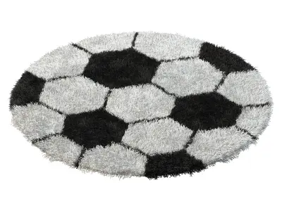 Round carpet Football 3D model