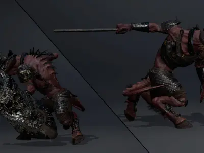 Ghost Swordman Arm2 Low-poly 3D model