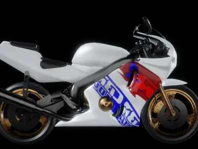 1995 Honda CBR400RR Low-poly 3D model