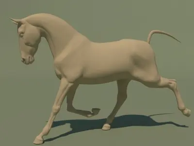 Animated Horse 10 colours 3D model