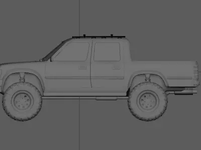 OFF ROAD CAR 4X4 LOWPOLY GAME READY  UVMAPPING TEXTURE  Low-poly 3D model