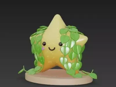 Kawaii Cloud Planter - Succulent Set - Cute  - Interior Decor 3D model