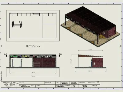 stucture  car shop 3D print model