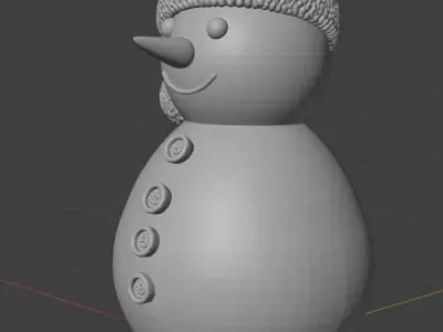 Snow man 3D print model