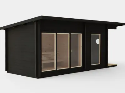 Sauna Black Low-poly 3D model