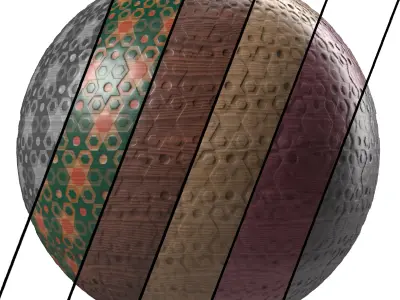 Wood Materials 12- Decorative Wood panel Seamless Pbr 4k Low-poly 3D model