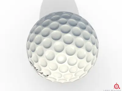 Golf Ball Low Poly PBR Textures 2 Types Low-poly 3D model