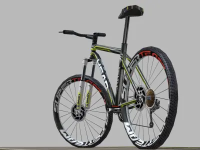 Mountain sport bicycle Low-poly 3D model