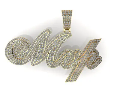 Diamond Pave Pendant 2139 3D print model