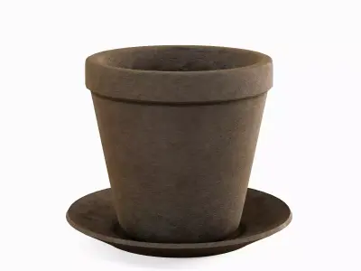 Classic Clay Pot 02 Low-poly 3D model