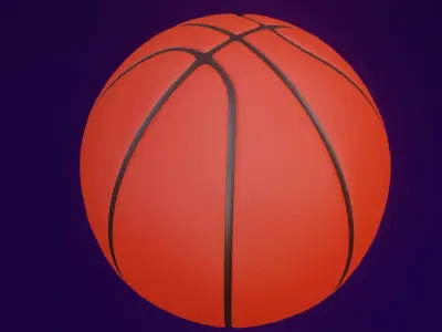 basketball ball Low-poly 3D model 2