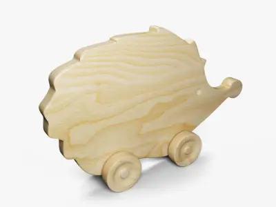 Hedgehog wooden 3D model