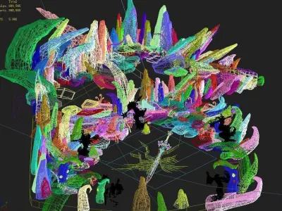Stone Fallen Land - Shadowblade Area - Mountain 3D model