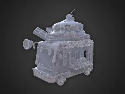 Asset - Cartoons - Food Car -  Car Chocolate 3D model