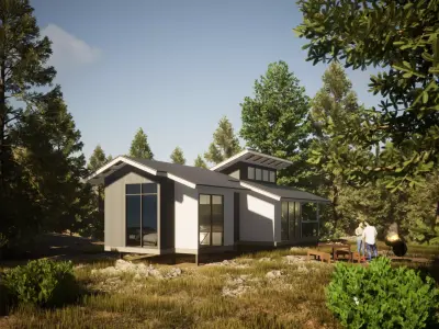 052Modernhouse1f60m2 3D model