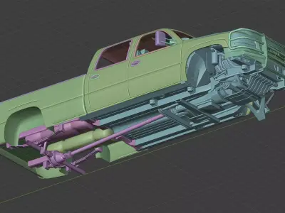 2002 GMC Sierra 2500 HD Crew Cab 3D model