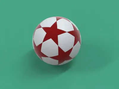 Champions League football 3D model
