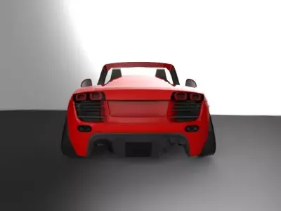 Audi R8 cartoon car  Low-poly 3D model