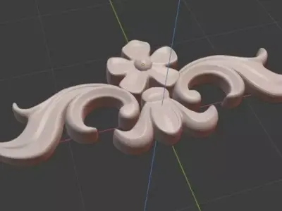 Crown Wood Carving Ornament 3D print model