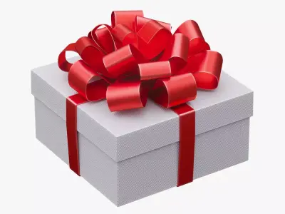 Christmas gift box 07 3D model