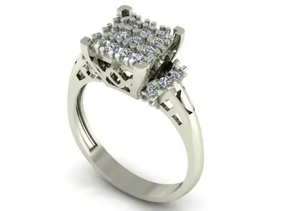 fancy Engagement ring 3D print model