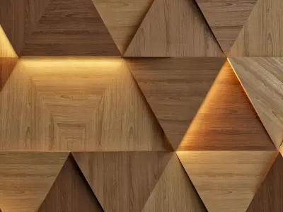 Wood Wall Panel  3D model