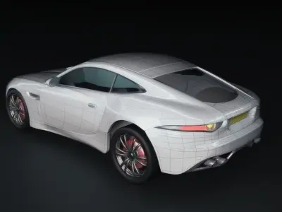 Jaguar sports car 3D model