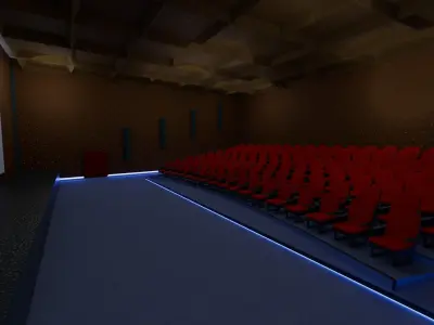 movie theater Low-poly 3D model