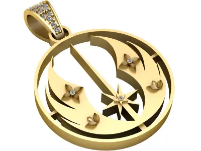 STAR WARS JEDI SYMBOL PENDANT 3D PRINTABLE MODEL 3D print model