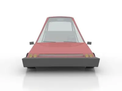 Toon Car Low-poly 3D model