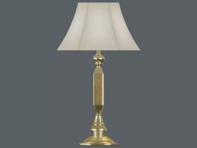 Vintage Brass Table Lamp Low-poly 3D model