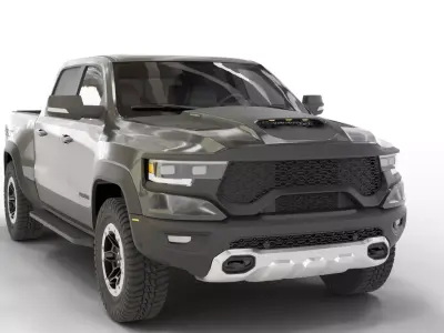 Modern Off-Road Pickup Truck - Blender with rig 3D model