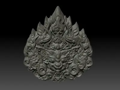 Thai Ornament Decor Bas Relied 04 - 231005 3D print model