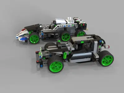 Lego Cars racing 3D model