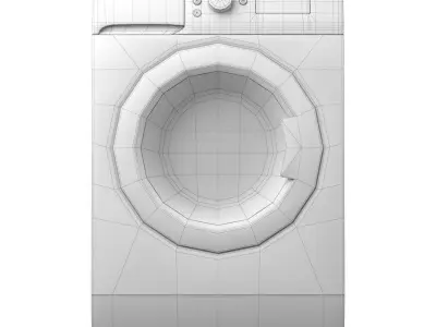 Washer Indesit 81282L Low-poly 3D model