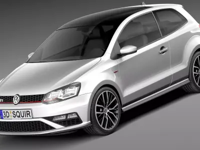 Volkswagen Polo GTi 3-door 2015 3D model