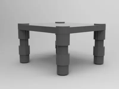 Sky Side Table Low-poly 3D model