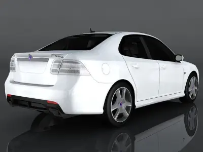 Saab 9-3 Turbo Low-poly 3D model