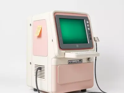 Vintage Computing Device model pack Low-poly 3D model