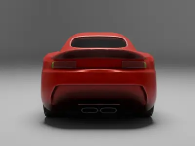 Cartoon SportCar 3D Low-poly 3D model