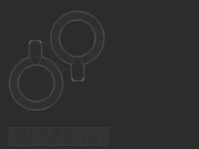 Zoom letter q Low-poly 3D model