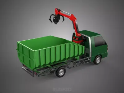GRAPPLE TRUCK WOOD LOG TREE LOADER CRANE LIFT GRABBER PICKUP CAR 3D model